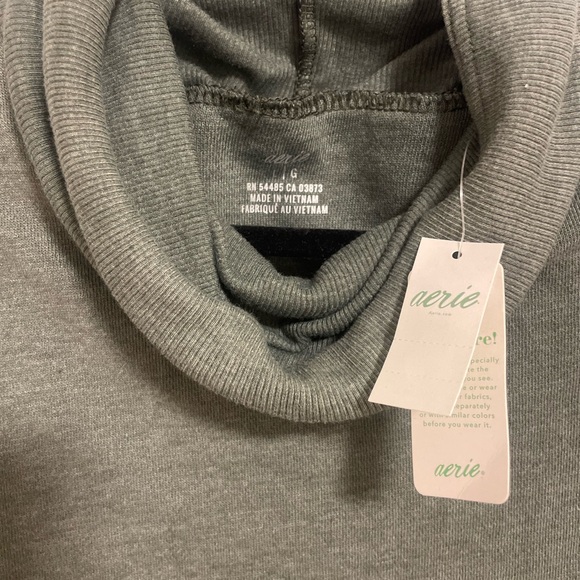 NWT Aerie Forest Green Cowl Neck Sweater - Picture 3 of 5